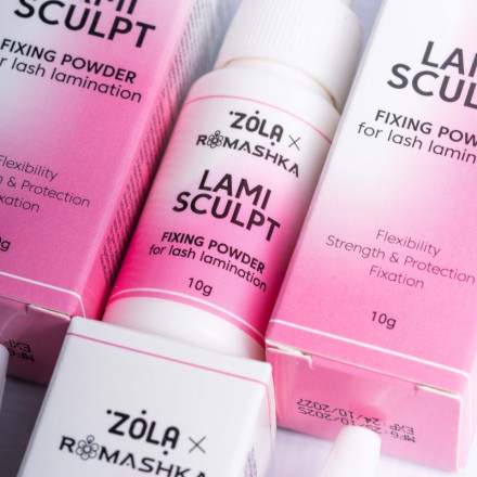 Фиксирующая пудра для ламинирования ресниц ZOLA x Romashka LamiSculpt, 10 г
