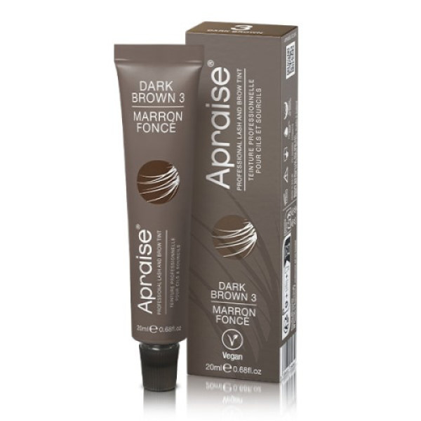 Краска APRAISE для бровей и ресниц Vegan Dark Brown №3, 20 мл