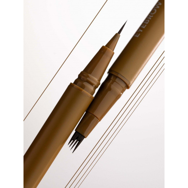 Liner do brwi z pędzlem quad ZOLA x Makarevich, Light Brown