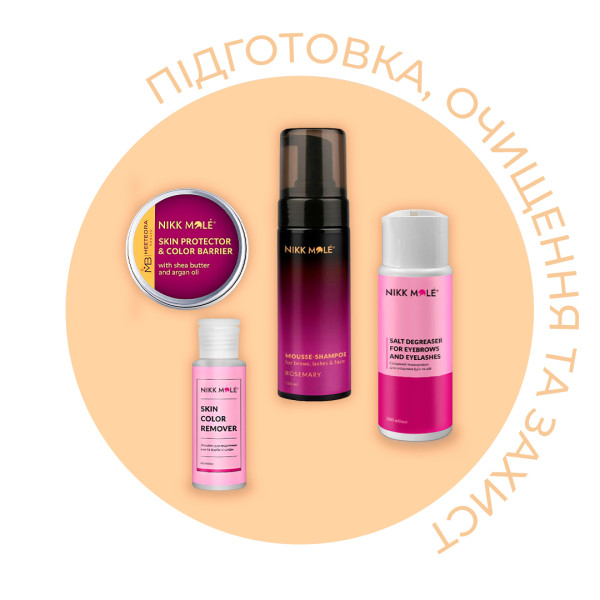 Набір для корекції, фарбування та ламінування брів Nikk Mole Brow Tint Box
