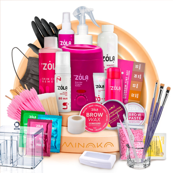 Набір для корекції, фарбування та ламінування брів ZOLA Brow Box