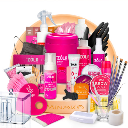 Набір для корекції, фарбування та ламінування брів та вій ZOLA Brow & Lash Box