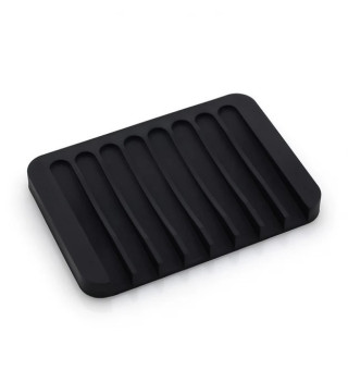 Black silicone brush holder