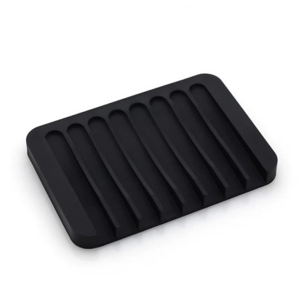 Black silicone brush holder