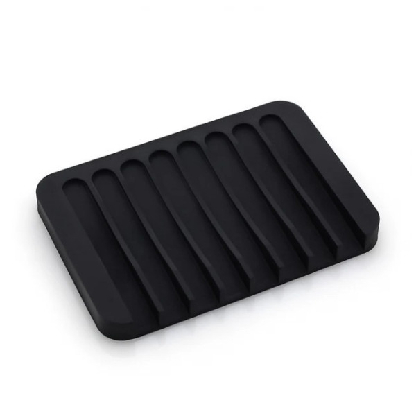 Black silicone brush holder