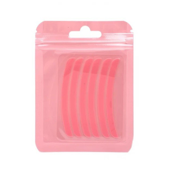 Eyelash lamination spacers (3 pairs, curved, pink)