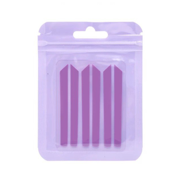 Eyelash lamination spacers (3 pairs, straight, purple)