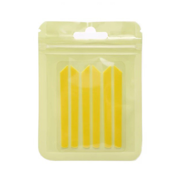Eyelash lamination spacers (3 pairs, straight, yellow)