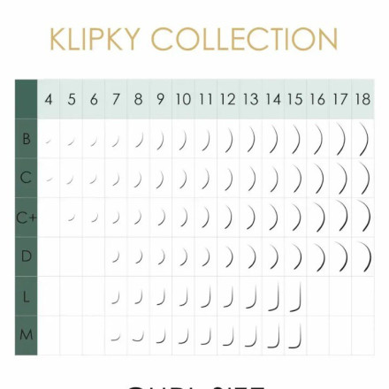 Czarne rzęsy 20 kresek VILMY KLIPKY mix (B 0.07 (4-7))