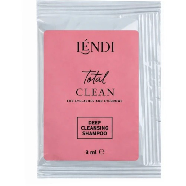 Szampon do głębokiego oczyszczania brwi i rzęs Lendi Total Clean, 3 ml (saszetka)