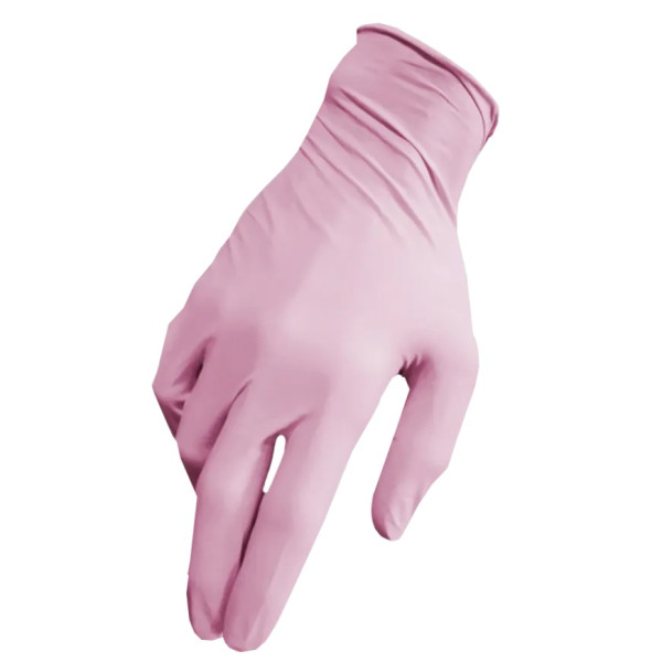 Pink nitrile gloves, size, size S (pair, 2 pieces)