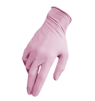 Pink nitrile gloves, size, size M (pair, 2 pieces)