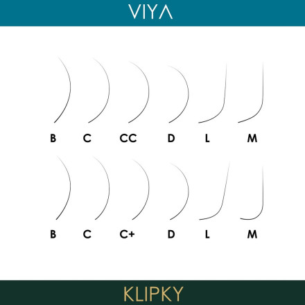 Вії чорні 20 ліній VILMY VIYA C, 0.10, 9 мм