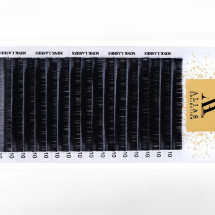 Black lashes 16 lines ALIAS mix CC, 0.07, 6–12 mm