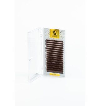 Dark brown lashes 16 Lines ALIAS mix CC, 0.07, 7–13 mm