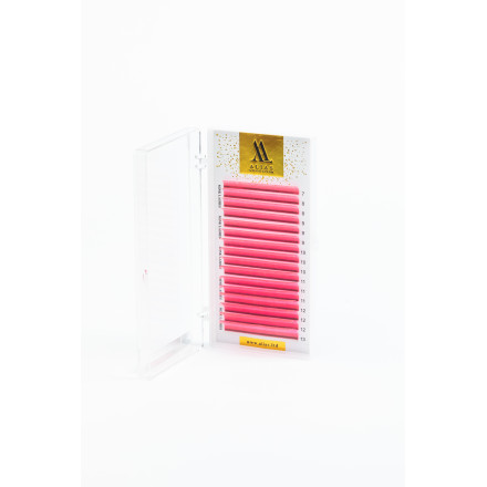 Pink neon lashes 16 lines ALIAS mix CC, 0.07, 7–13 mm