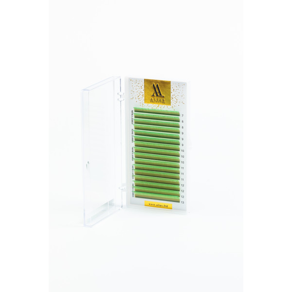 Green light lashes 16 lines ALIAS mix CC, 0.07, 7–13 mm