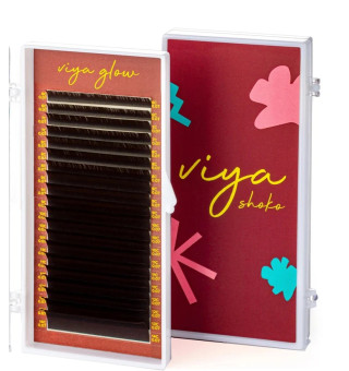 Ресницы dark chocolate VIYA mix D, 0.07, 7-14 мм