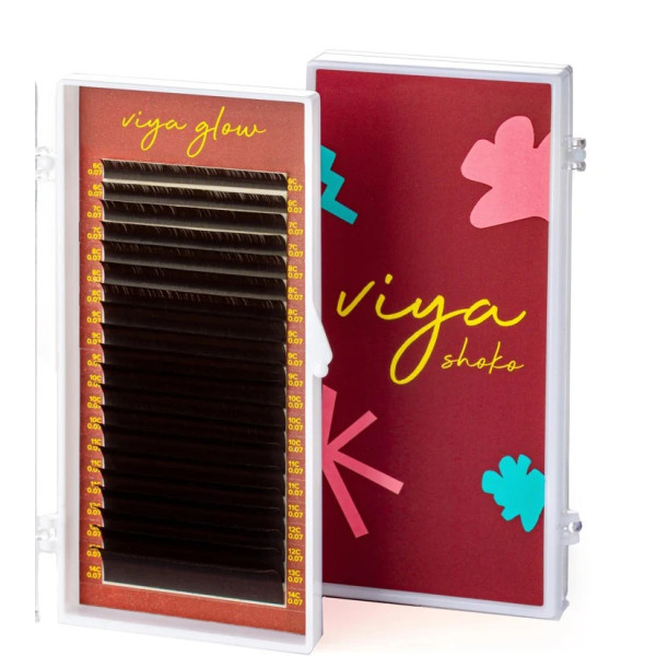Ресницы dark chocolate VIYA mix D, 0.07, 7-14 мм