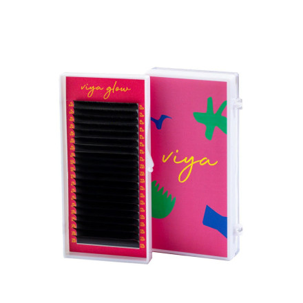 Black lashes VIYA mix L, 0.07, 7–14 mm