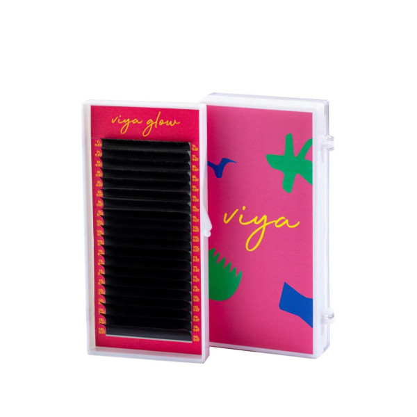 Black lashes VIYA mix L, 0.07, 7–14 mm