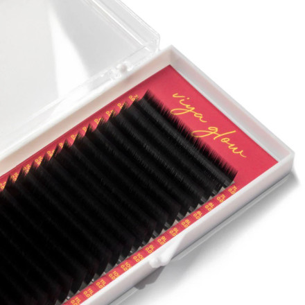 Black lashes VIYA mix L, 0.07, 7–14 mm