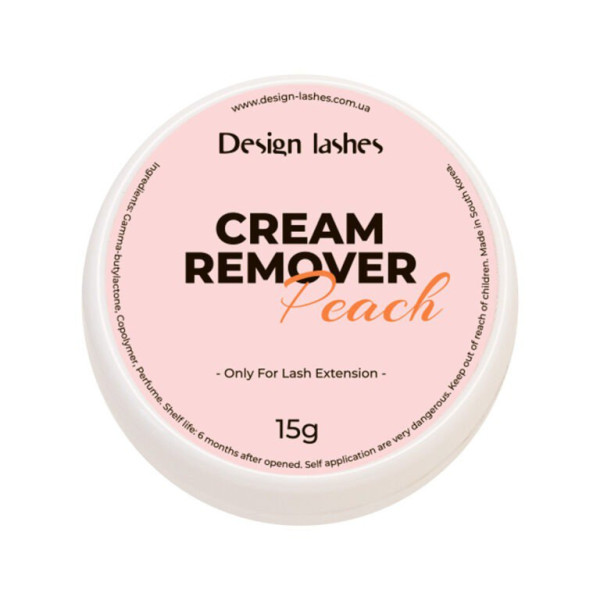 Cream Remover Design Lashes «Peach», 15 g