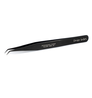 Пінцет для нарощування вій Design Lashes L 6 мм 45° (чорний)