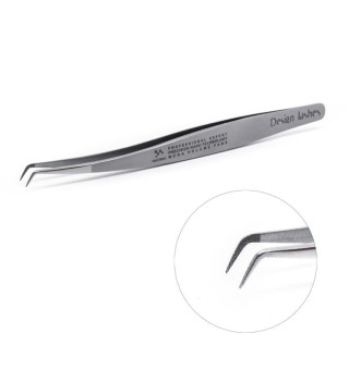 Eyelash extension tweezers Design Lashes with nano coating L 6 mm (matte satin)