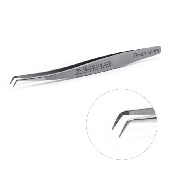Eyelash extension tweezers Design Lashes with nano coating L 6 mm (matte satin)