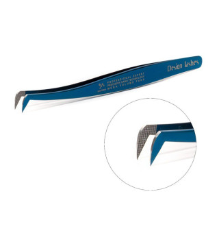 Eyelash extension tweezers Design Lashes boot with nano coating (blue)