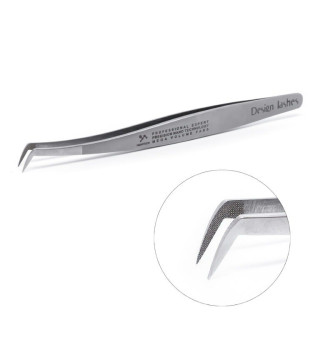 Eyelash extension tweezers Design Lashes thin boot with nano coating (matte satin)