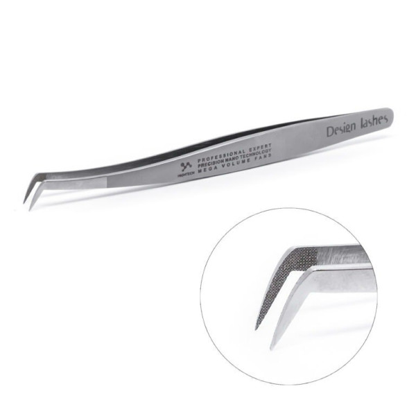 Eyelash extension tweezers Design Lashes thin boot with nano coating (matte satin)