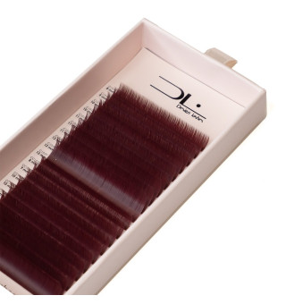 Rzęsy wine red 20 linii design lashes mix M/L, 0.07, 8-13 mm