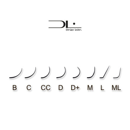 Czarne rzęsy 24 linii Design Lashes mix B, 0.07, 7–14 mm