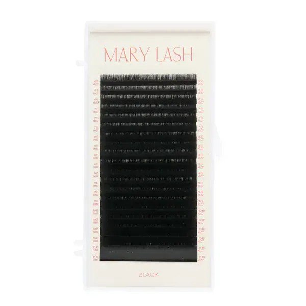Black eyelashes 20 lines MARY LASH Volume Lashes Mix C, 0.07, 8 – 18 mm