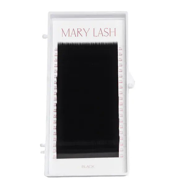 Black eyelashes 20 lines MARY LASH Volume Lashes Mix M, 0.07, 8 – 18 mm