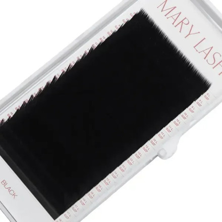 Black eyelashes 20 lines MARY LASH Volume Lashes Mix M, 0.07, 8 – 18 mm