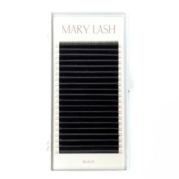 Вії black 20 ліній MARY LASH Volume lashes mix V, 0.07, 6 – 12 мм