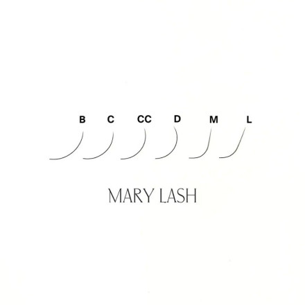 Black eyelashes 20 lines MARY LASH Classic lashes Mix CC, 0.10, 7 – 12 mm