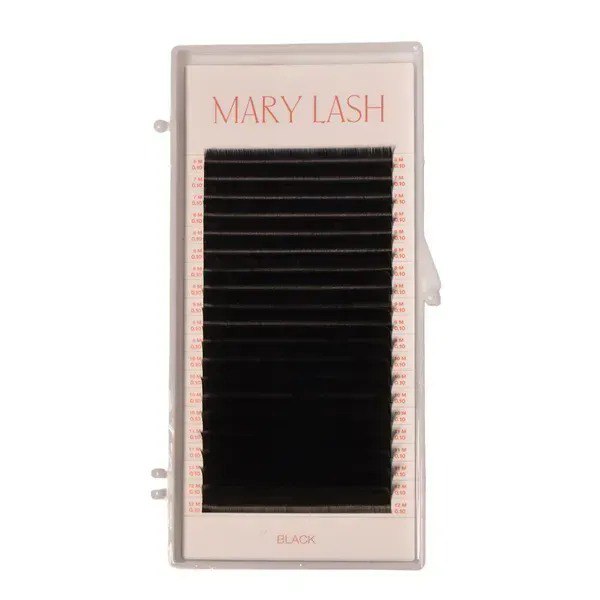 Black eyelashes 20 lines MARY LASH Classic lashes Mix M, 0.10, 6 – 12 mm