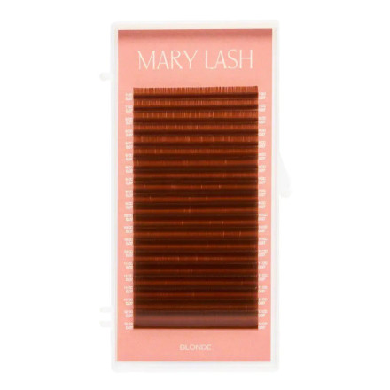 Ресницы blond honey brown 20 линий MARY LASH Volume lashes mix CC, 0.07, 8 – 14 мм