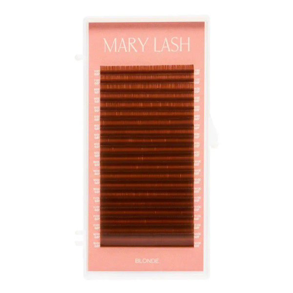 Ресницы blond honey brown 20 линий MARY LASH Volume lashes mix CC, 0.07, 8 – 14 мм