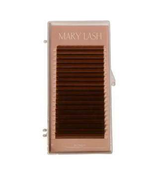 Ресницы blond honey brown 20 линий MARY LASH Volume lashes mix M, 0.07,  6 – 12 мм