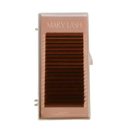 Ресницы blond honey brown 20 линий MARY LASH Volume lashes mix M, 0.07, 6 – 12 мм