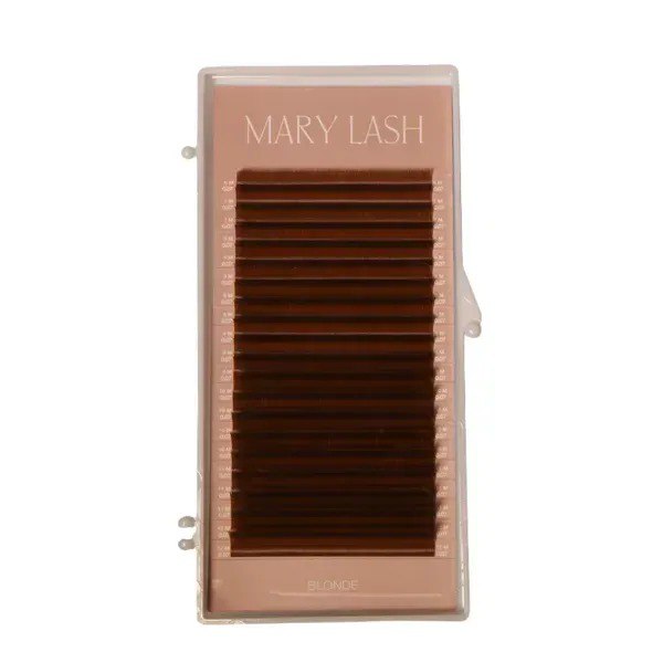 Ресницы blond honey brown 20 линий MARY LASH Volume lashes mix M, 0.07, 6 – 12 мм