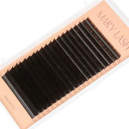 Вії brunette espresso 20 ліній MARY LASH Volume lashes mix C, 0.07, 6 – 11 мм