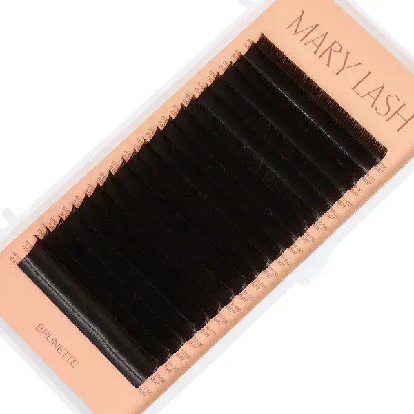 Вії brunette espresso 20 ліній MARY LASH Volume lashes mix CC, 0.07, 8 – 14 мм