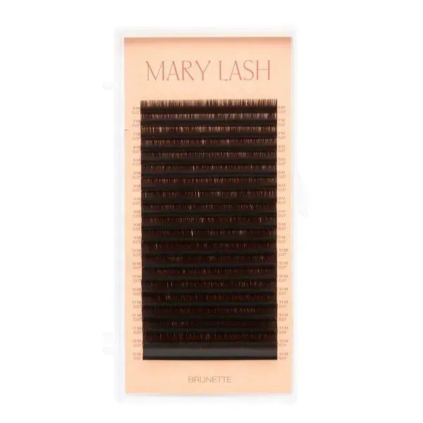 Ресницы brunette espresso 20 линий MARY LASH Volume lashes mix M, 0.07, 6 – 12 мм