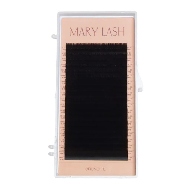 Вії brunette espresso 20 ліній MARY LASH Volume lashes mix CC, 0.10, 8 – 14 мм